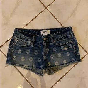 VS Pink Skull Shorts